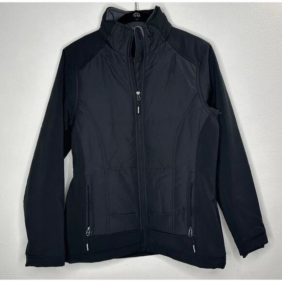 North End Sports Weather Technology Black High Collar Zip Jacket & Pockets S - Picture 1 of 13